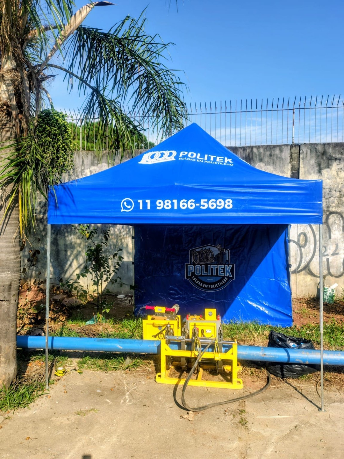 Estrutura Politek para execução de solda
